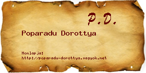 Poparadu Dorottya névjegykártya